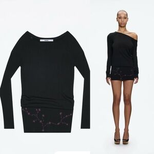 TANKAIR Baby Leaf Mini Dress in Black